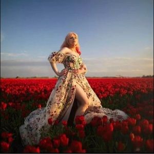 Plus size floral gown